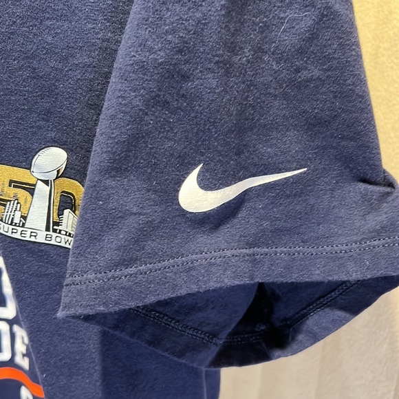 3/$10 Nike Denver Broncos Super Bowl 50 Short Sleeve Shirt Mens XL Extra Large - Picture 4 of 5